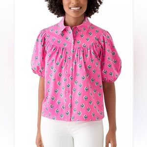 Crown & Ivy Pink Floral Blouse NEVER WORN